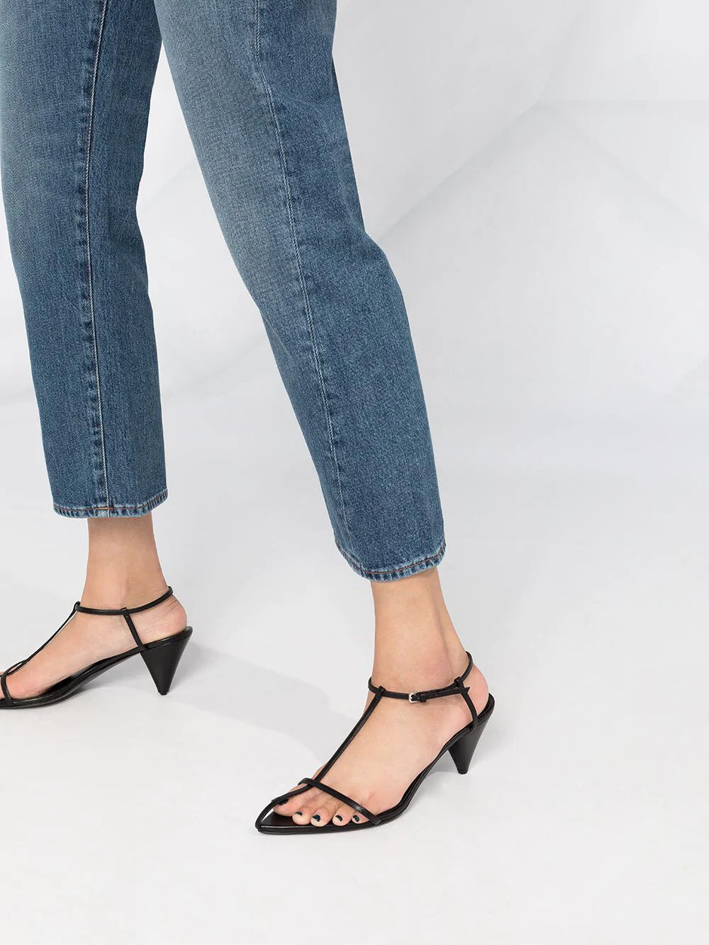 Toteme Twisted Seam Jeans — Blue, view 5