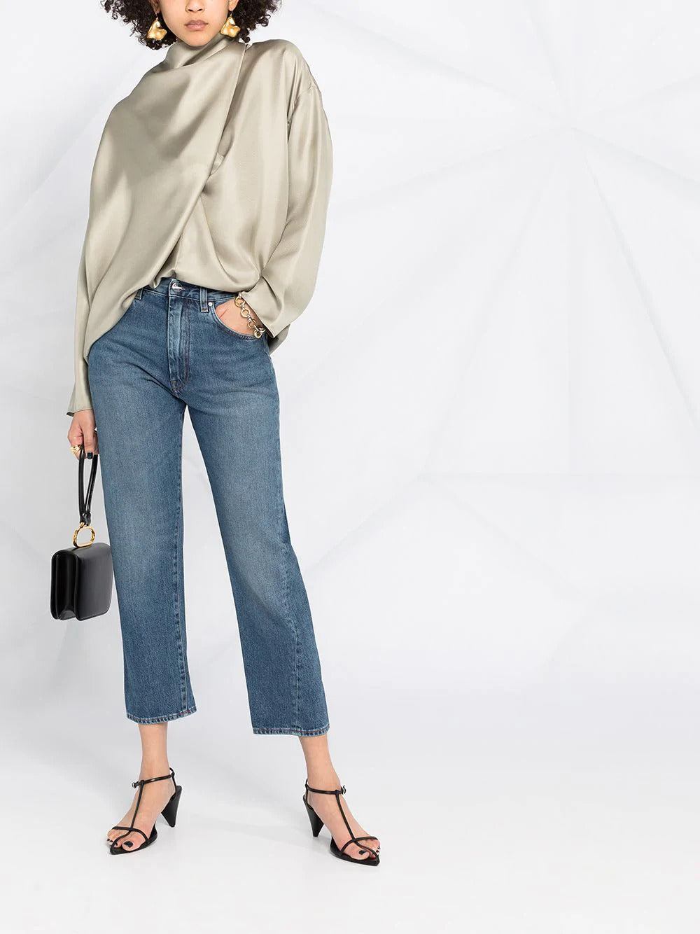 Toteme Twisted Seam Jeans — Blue, view 6