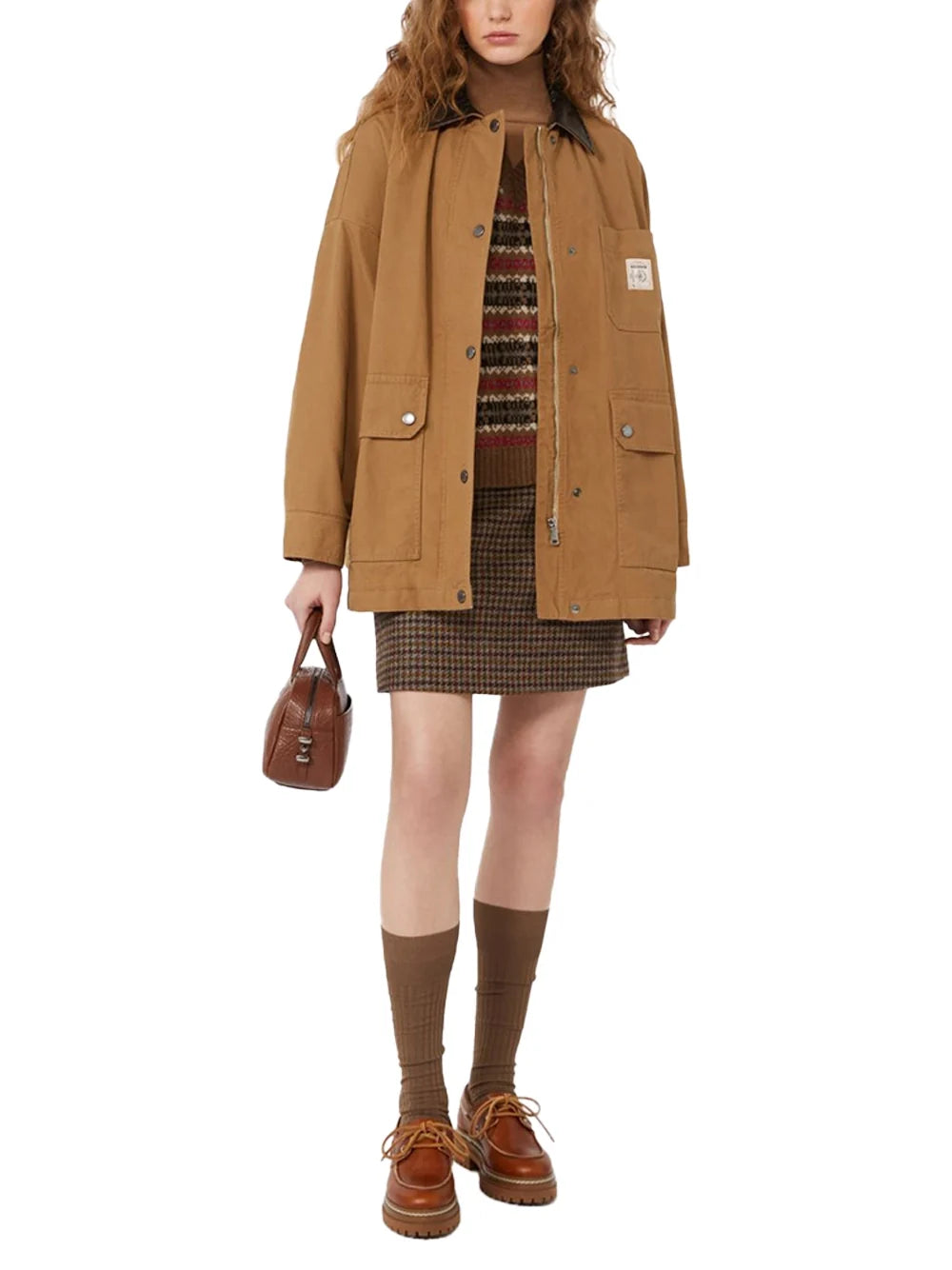 Weekend Maxmara Wool and Alpaca Jacquard Gilet — Camel, view 2