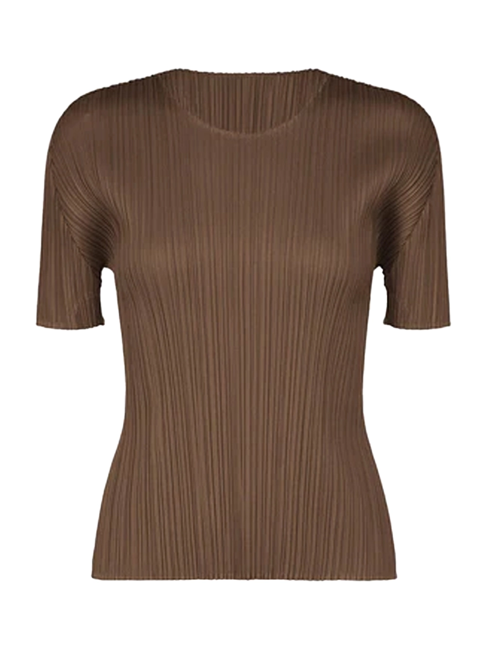 Issey Miyake Pleats Please Top — Brown by Issey Miyake