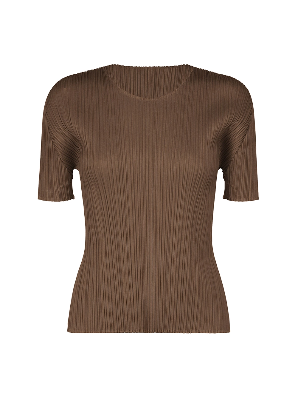 Issey Miyake Pleats Please Top — Brown, view 2