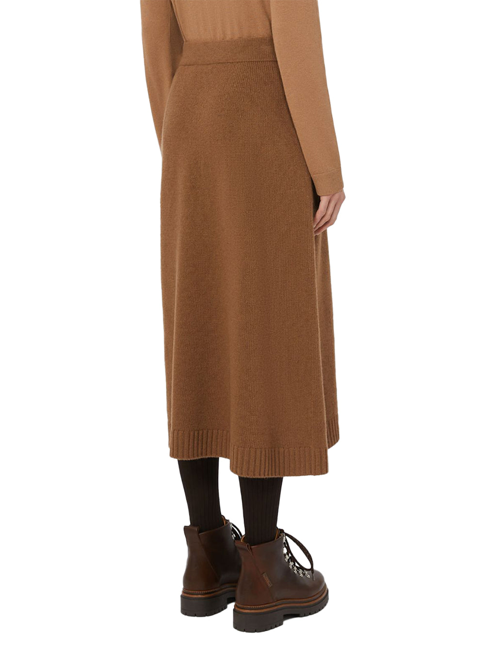 Weekend Maxmara Wool Knit Skirt — Brown, view 4