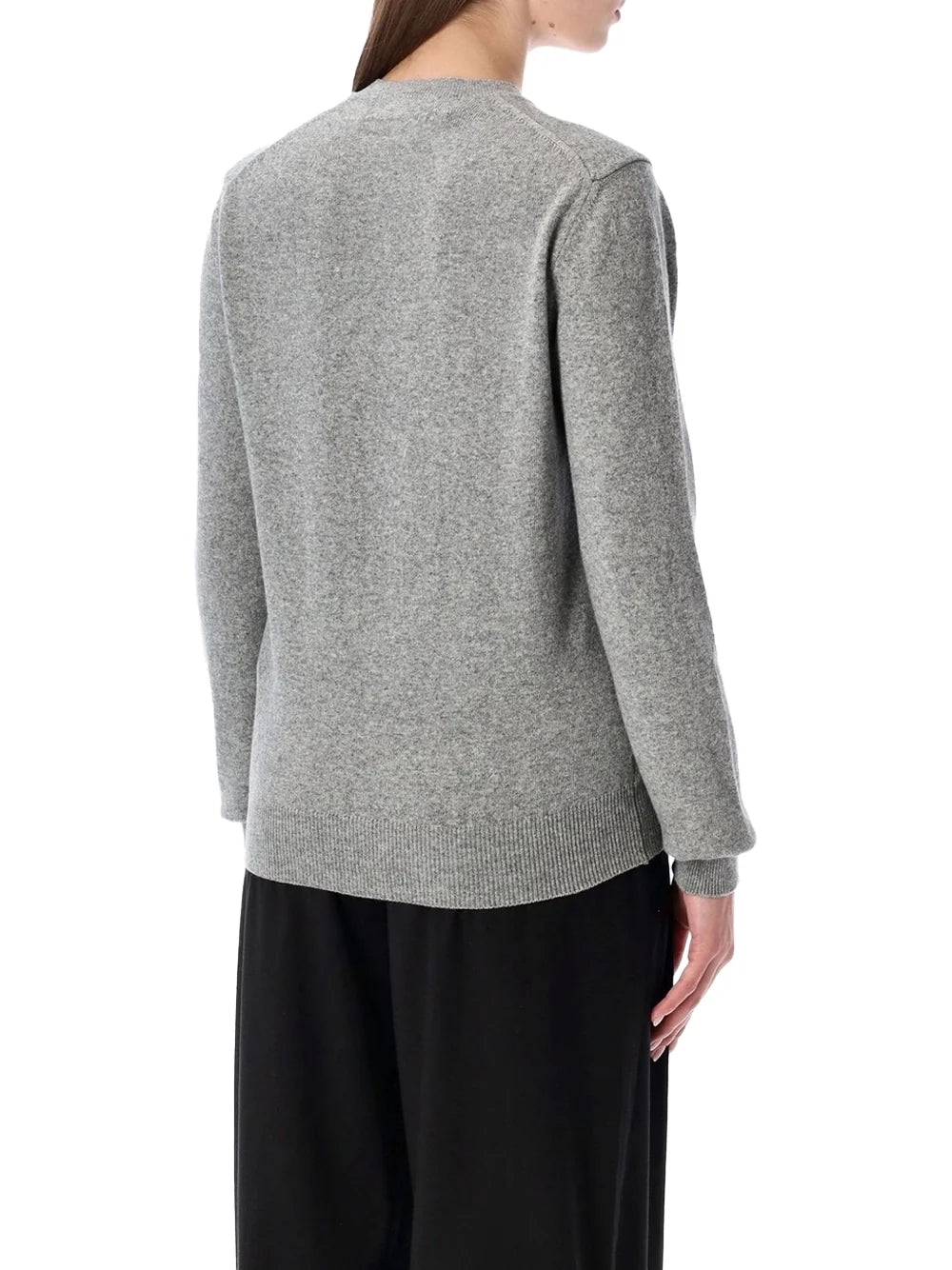 Comme Des GarçOns Play Heart-Emblem Wool Cardigan — Gray, view 6