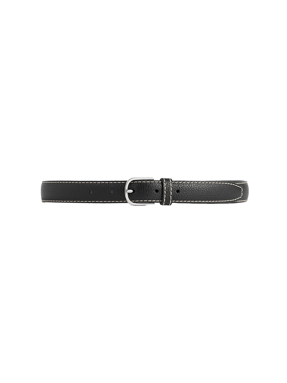 Toteme Grained-Leather Belt — Black by Toteme