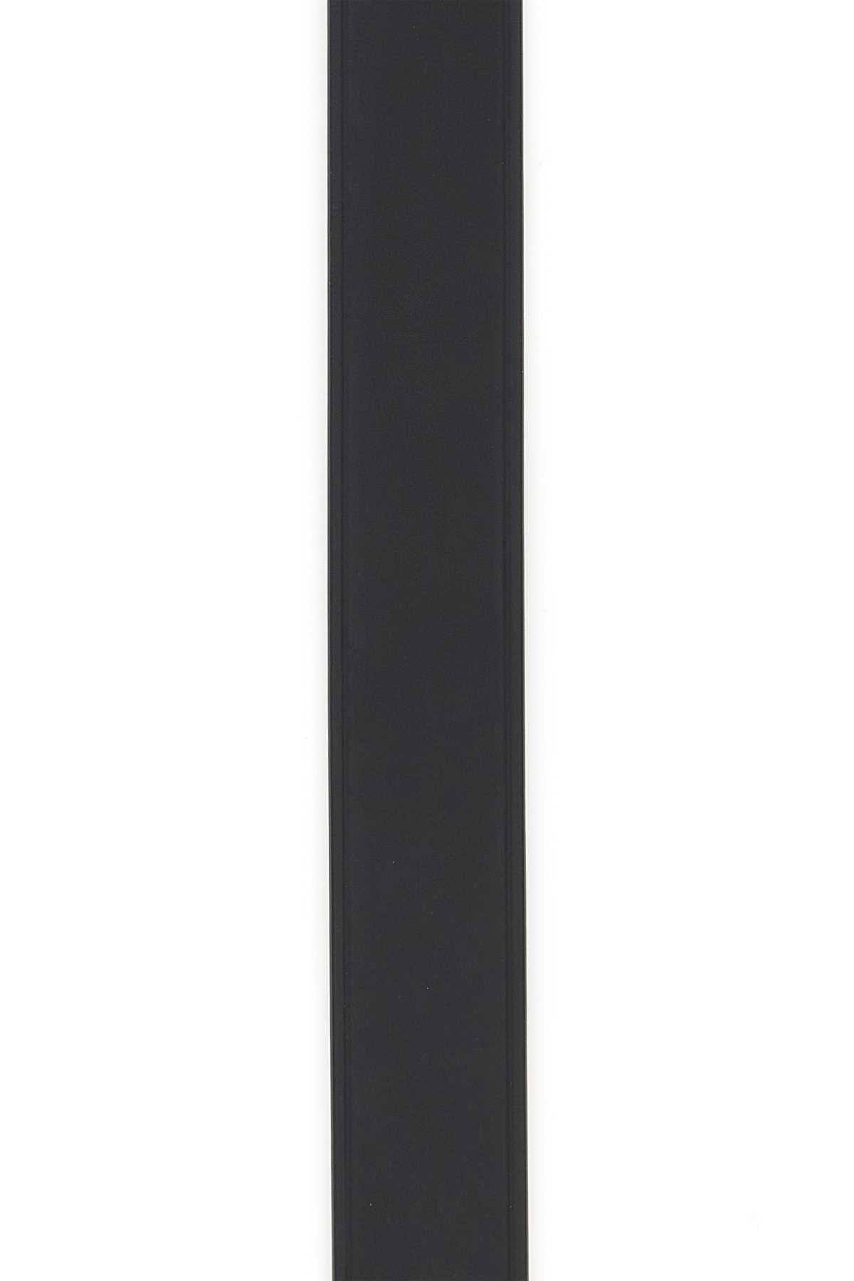 Balenciaga Logo-Buckle Leather Belt — Black, view 3