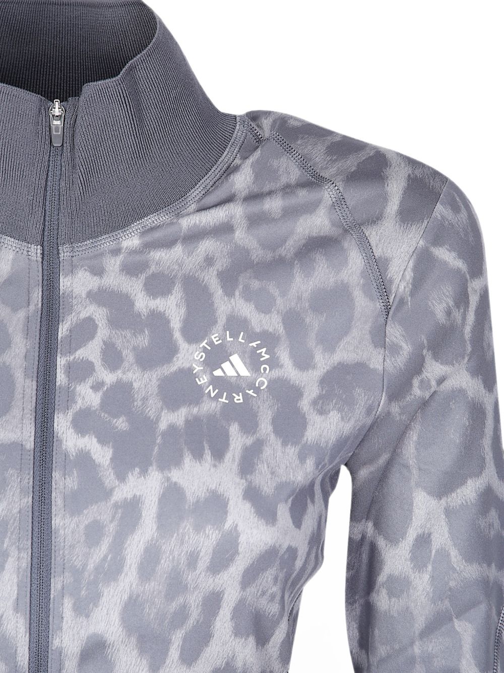 Adidas By Stella McCartney Leopard Print Sweatshirt — Grey, view 3
