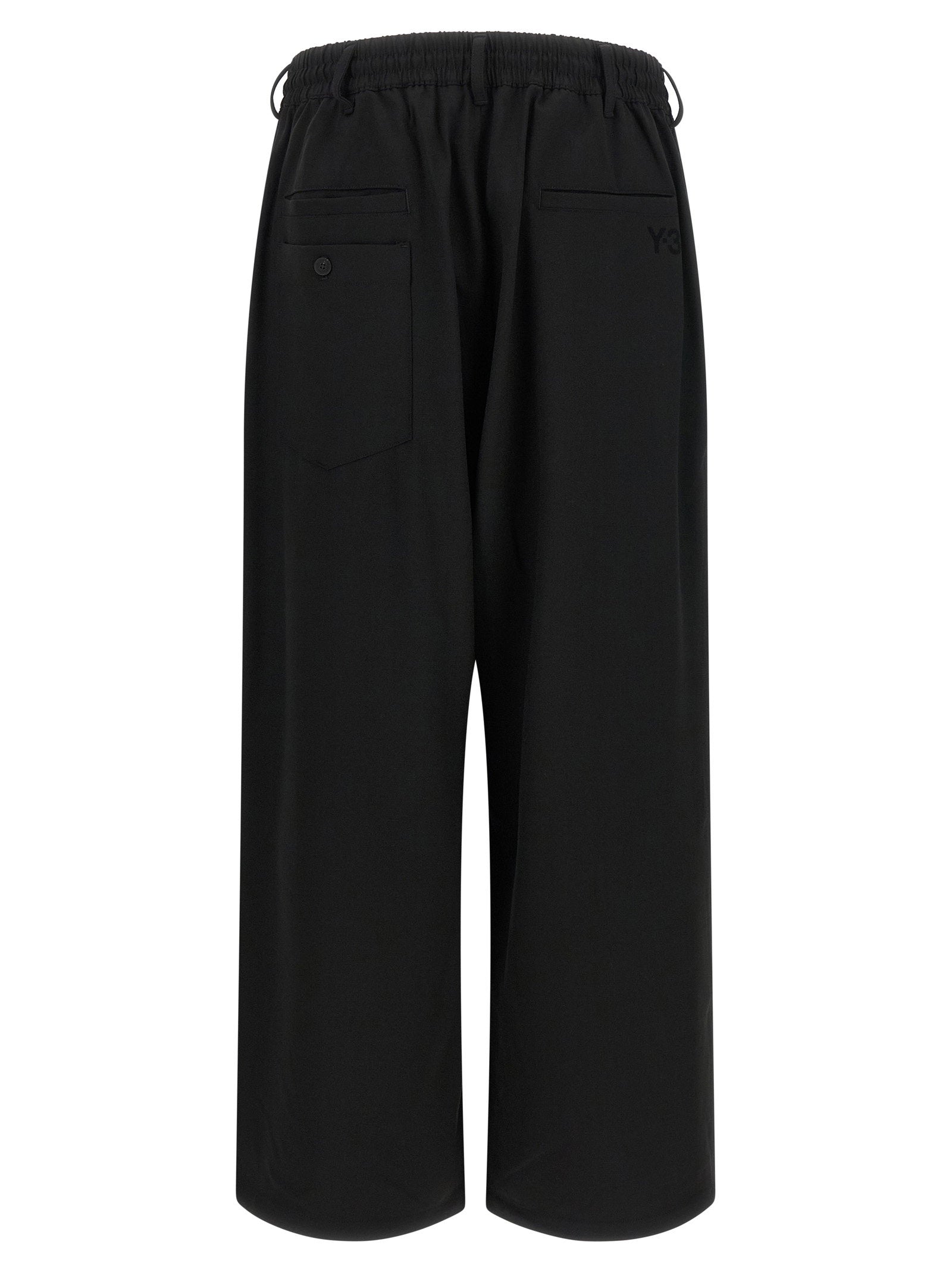 Y-3 D-Ring Wide Leg Joggers — Black - L, view 2