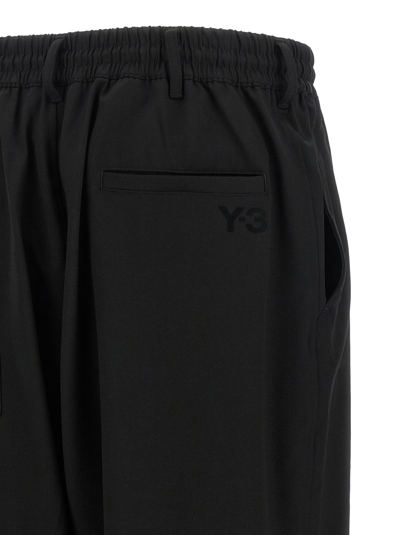 Y-3 D-Ring Wide Leg Joggers — Black - L, view 4