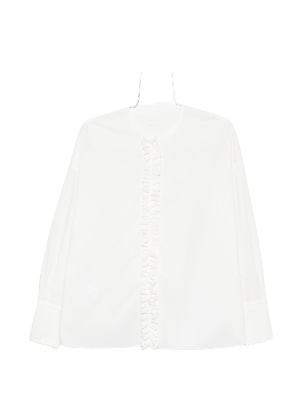 SUSANNE BOMMER Ruffled Cotton Blouse — White by SUSANNE BOMMER