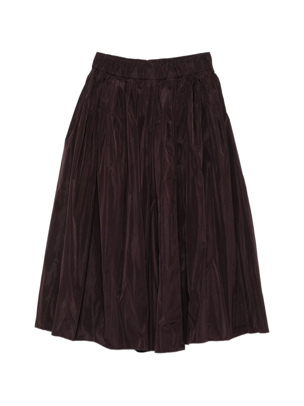 SUSANNE BOMMER Pleated Taffeta Skirt — Burgundy by SUSANNE BOMMER