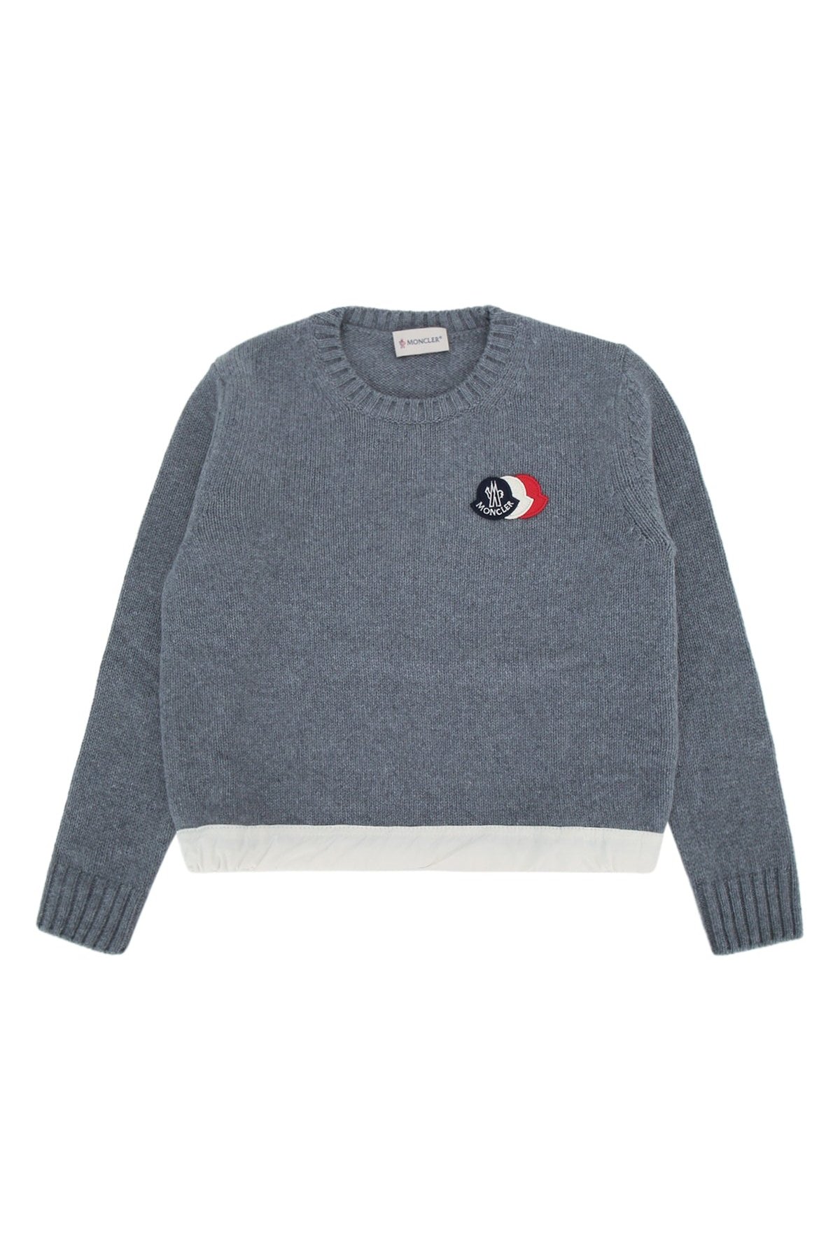 Moncler Jr Neck Sweater — Gray by Moncler Jr