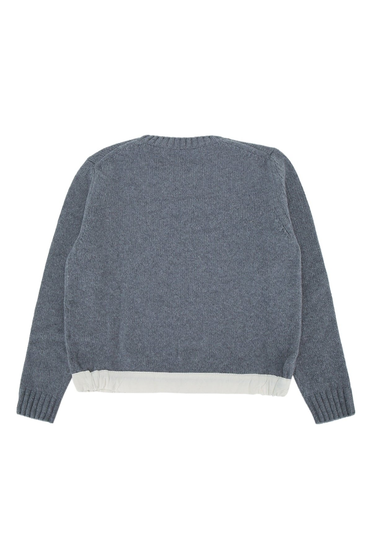 Moncler Jr Neck Sweater — Gray, view 2