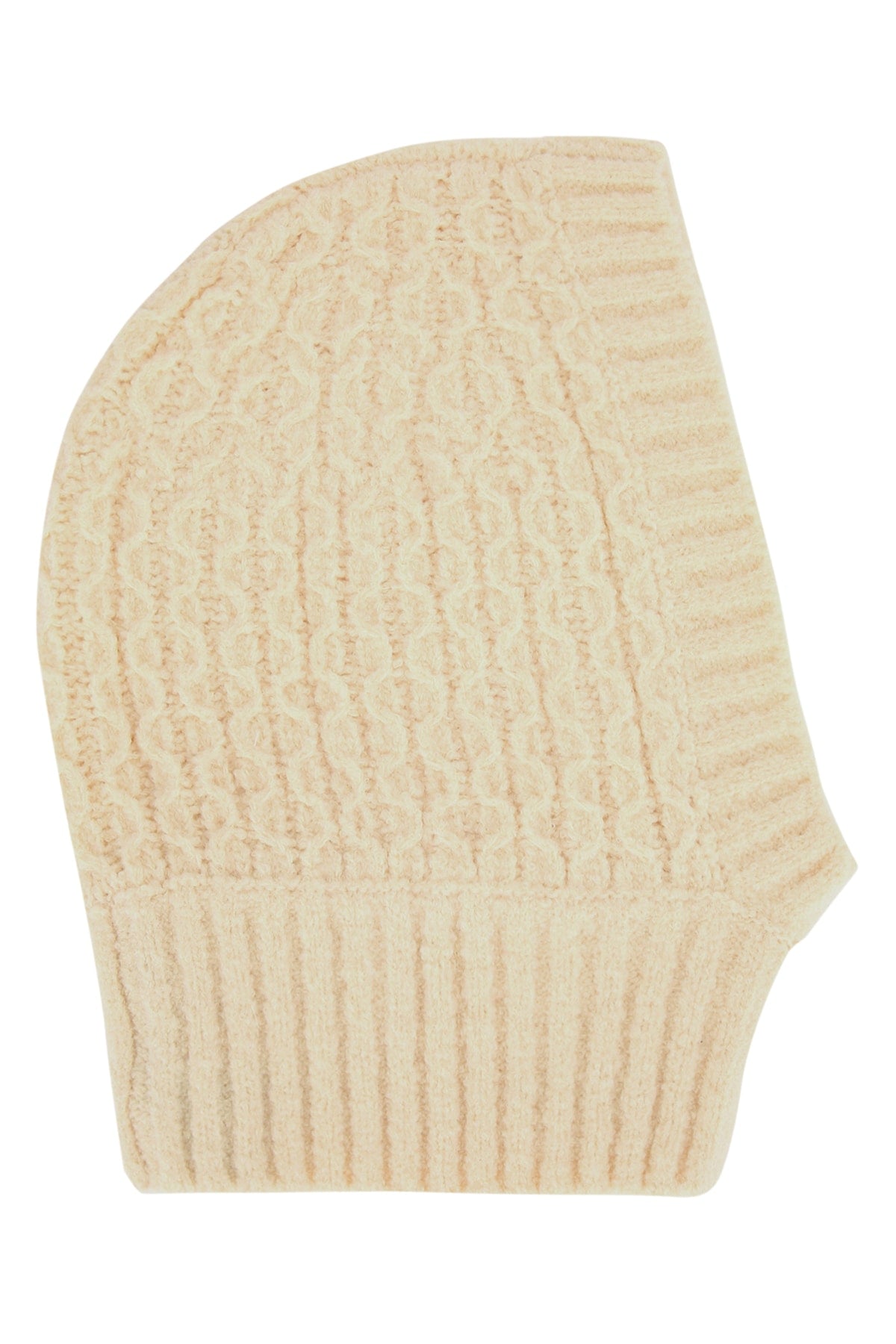 Moncler Jr BALACLAVA Cable-Knit Wool Balaclava — Beige, view 2
