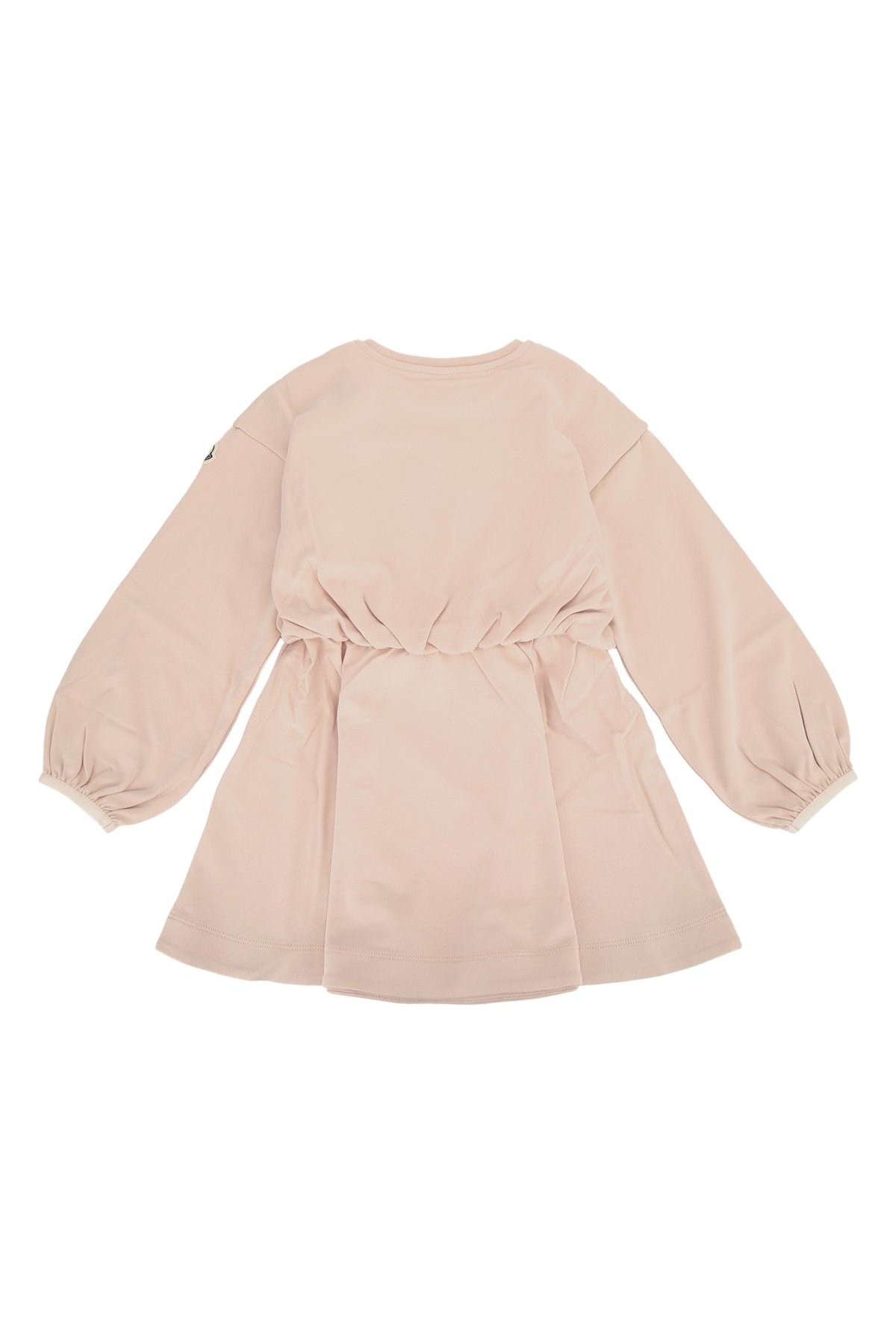 Moncler Jr Crewneck Embroidered Dress — Pink, view 2