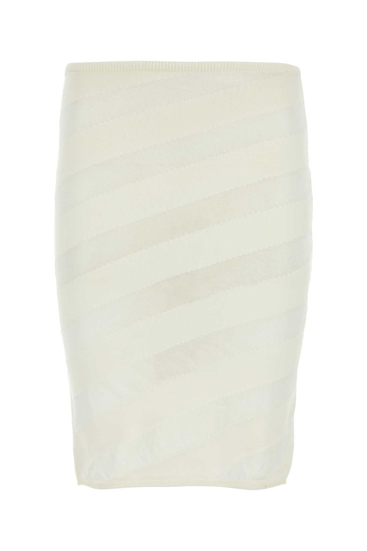 Gimaguas Viscose Blend Pencil Skirt — White by Gimaguas