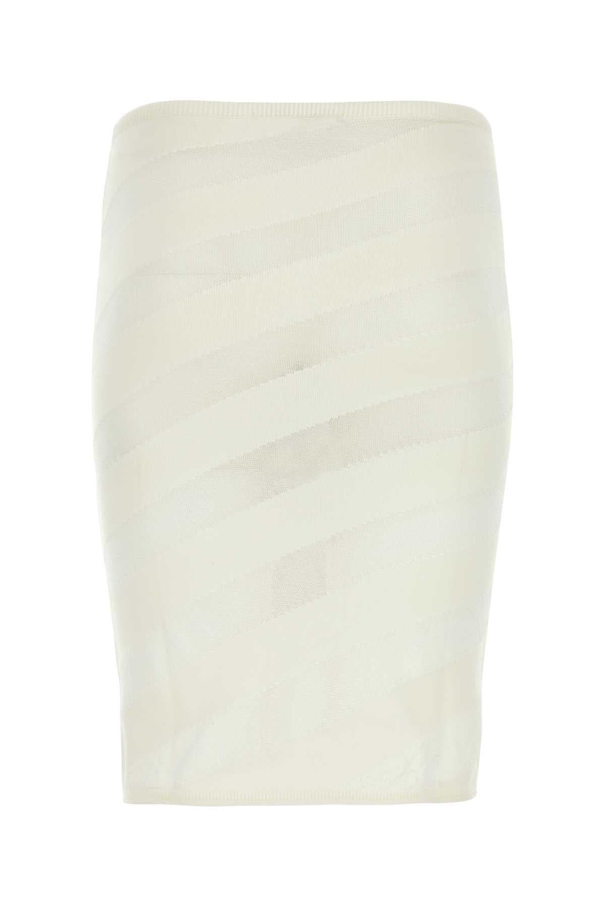 Gimaguas Viscose Blend Pencil Skirt — White, view 2