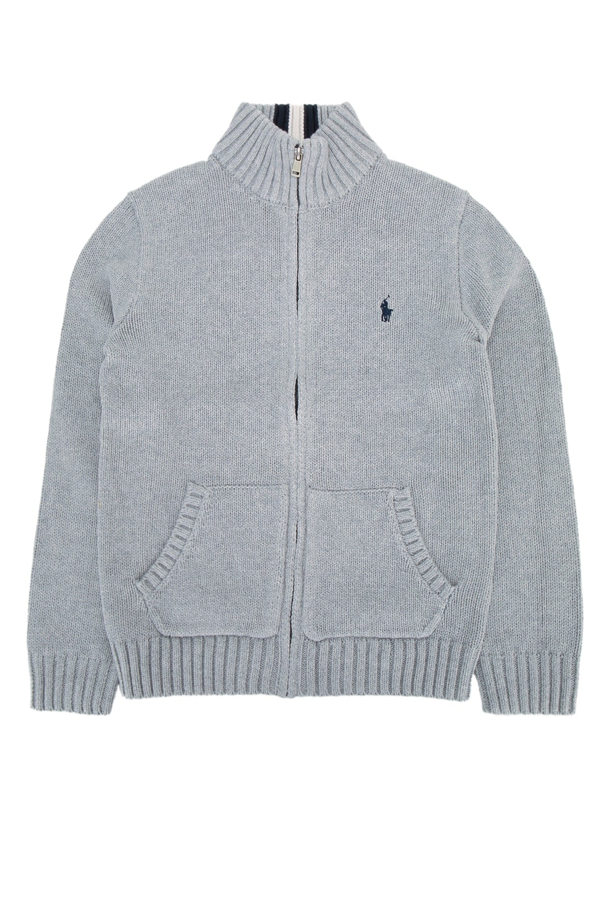 Polo Ralph Lauren Jr Quarter-Zip Cotton Cardigan — Gray by Polo Ralph Lauren Jr
