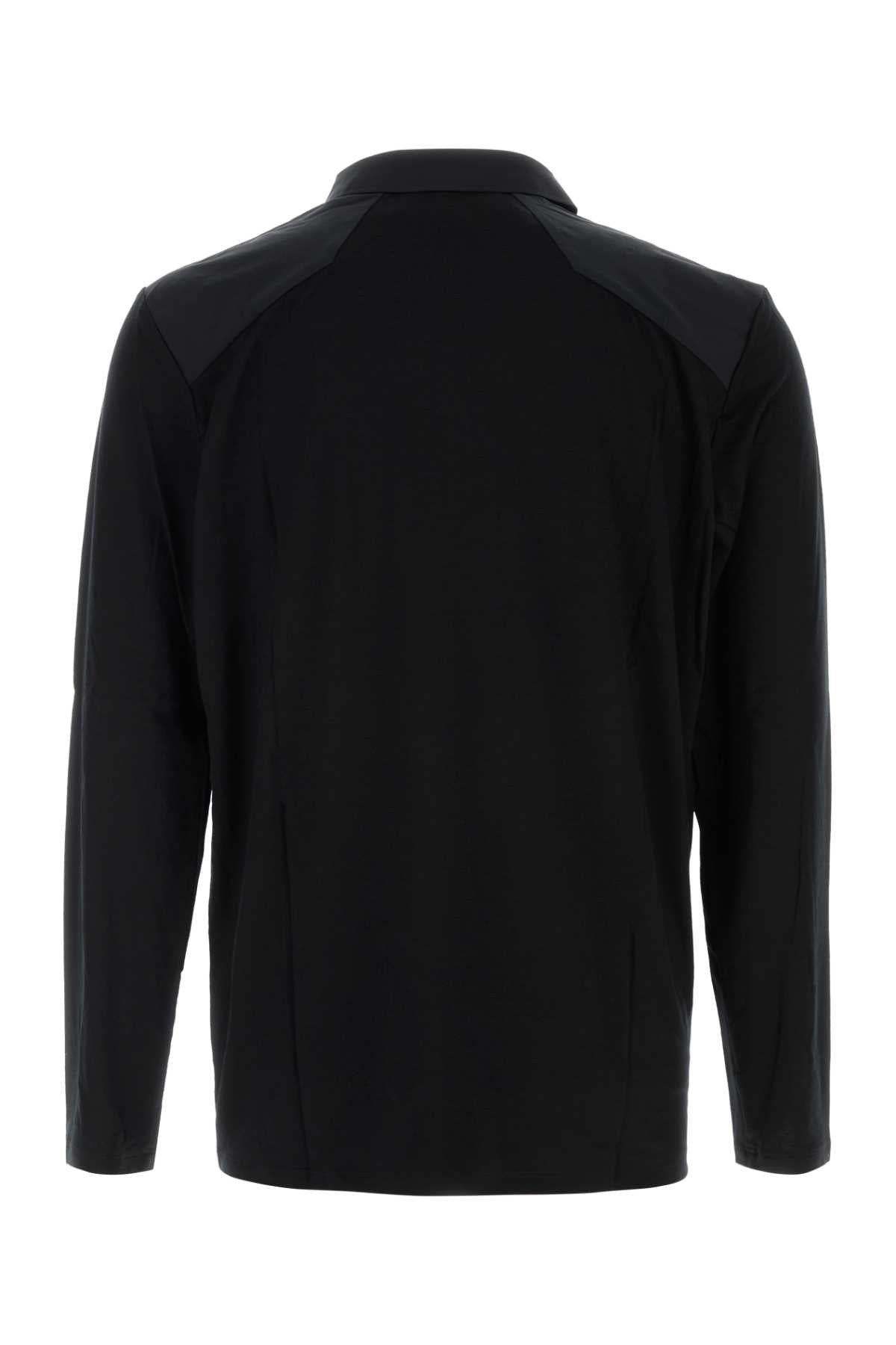 Veilance Frame LS Polo Shirt — Black, view 2