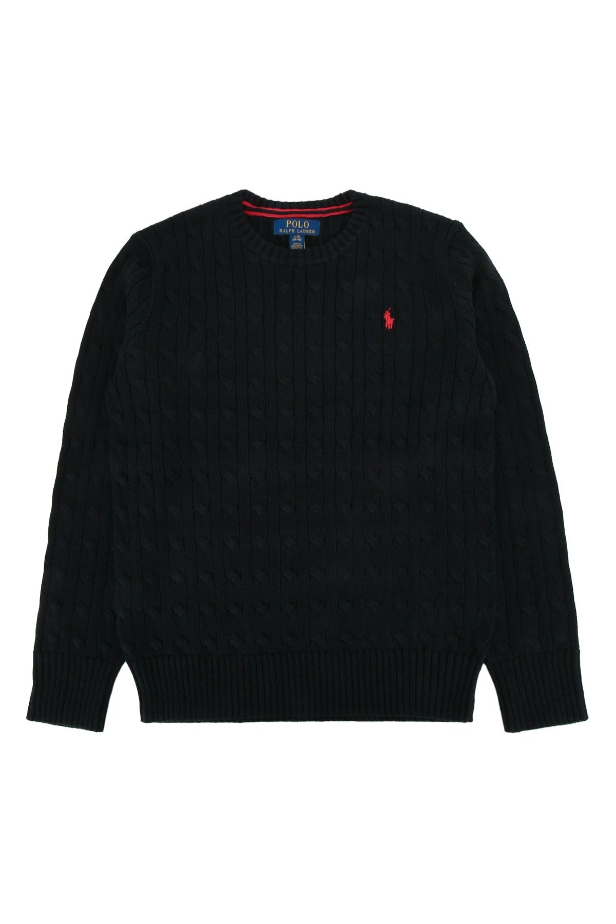 Polo Ralph Lauren Jr Cable Knit Sweater — Black by Polo Ralph Lauren Jr