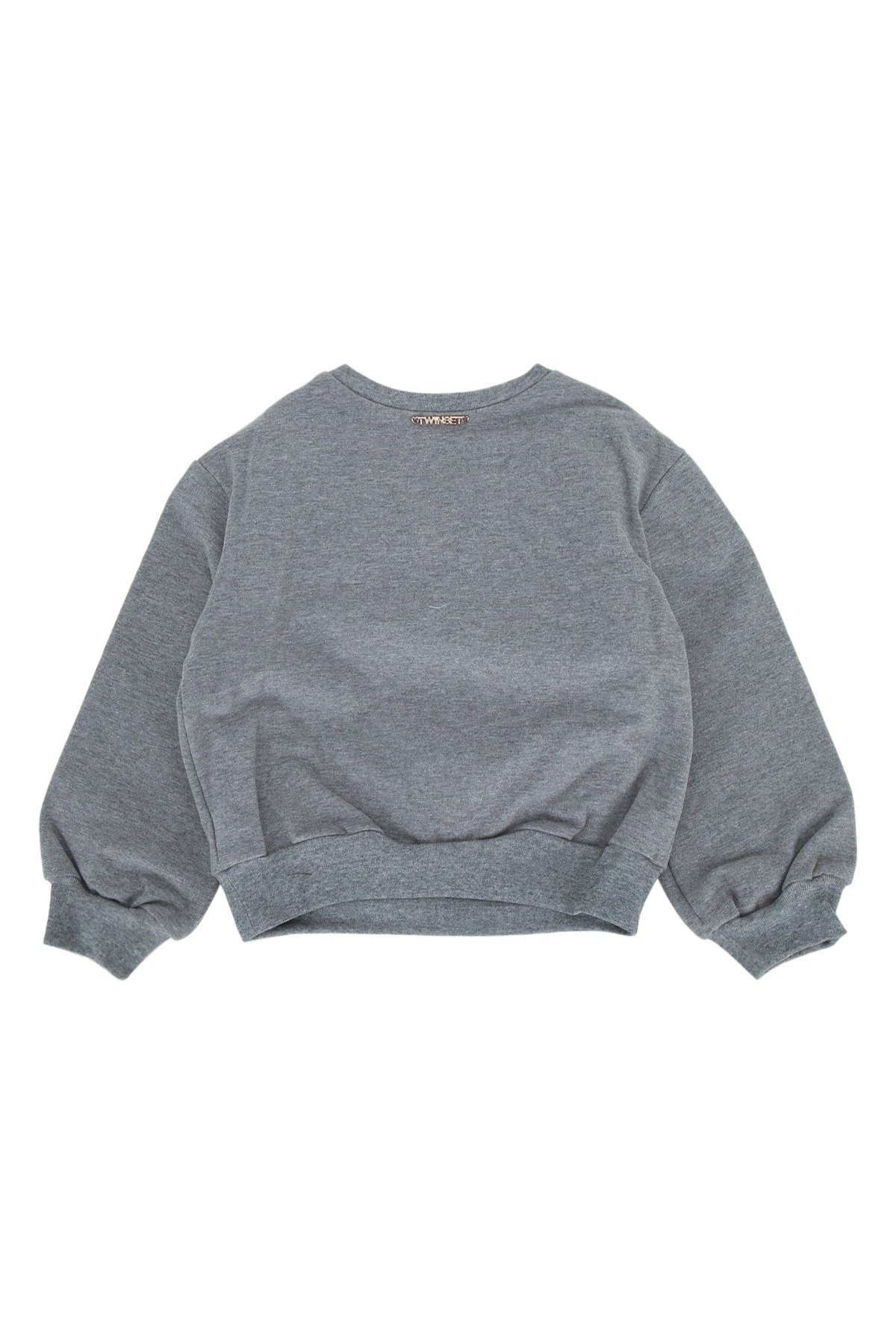Twin-Set Sweater Pom Pom Sweatshirt — Gray, view 2