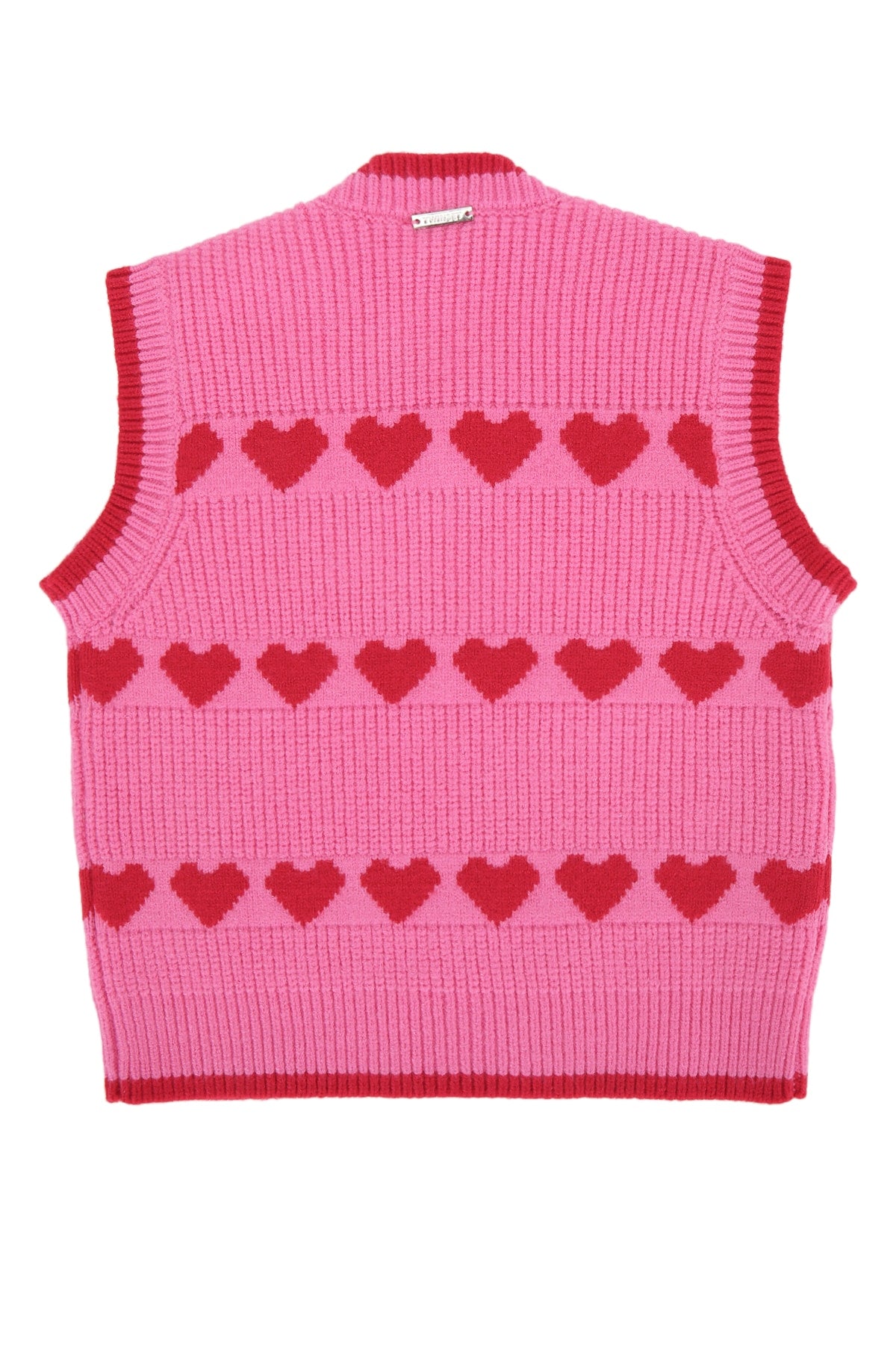 Twin-Set Cuori Sweater Vest — Pink, view 2