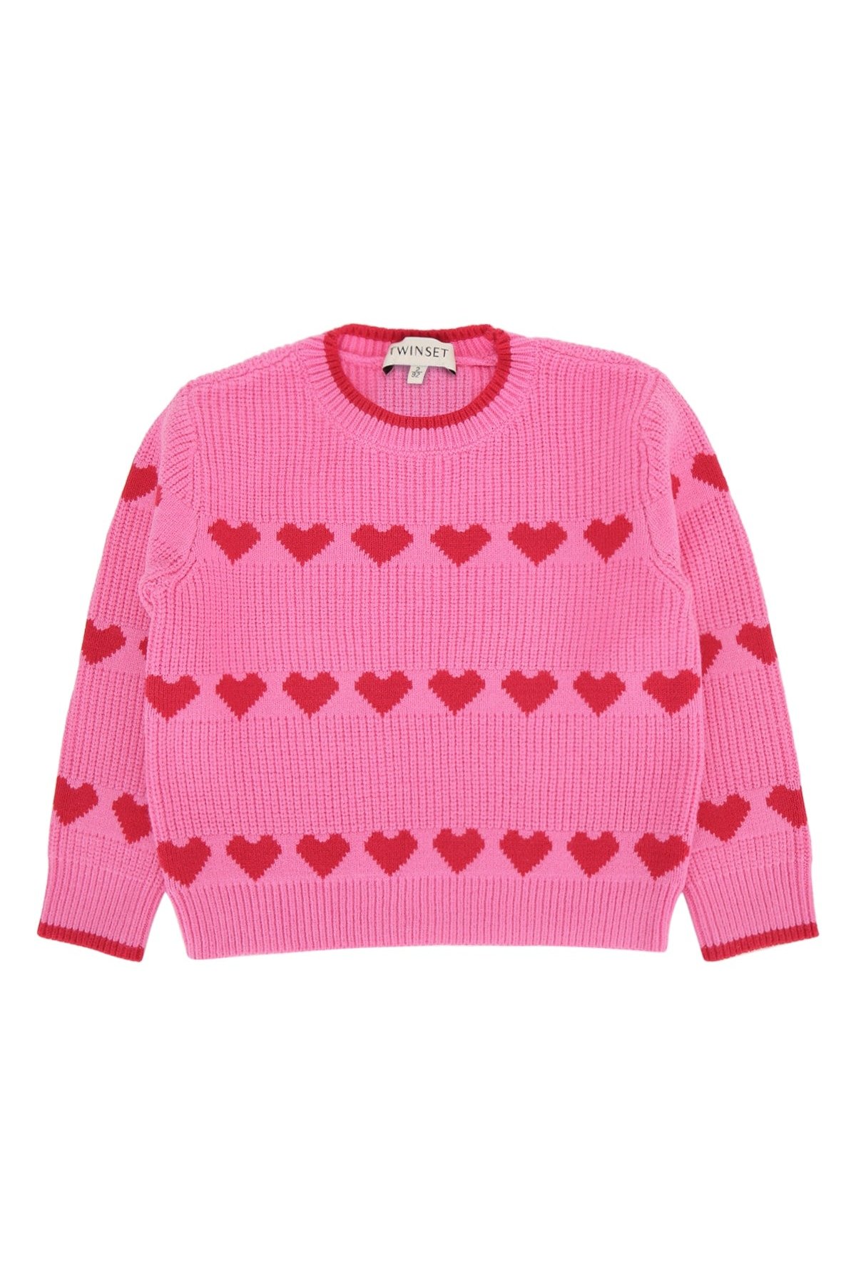 Twin-Set Cuori Sweater — Pink by Twin-Set