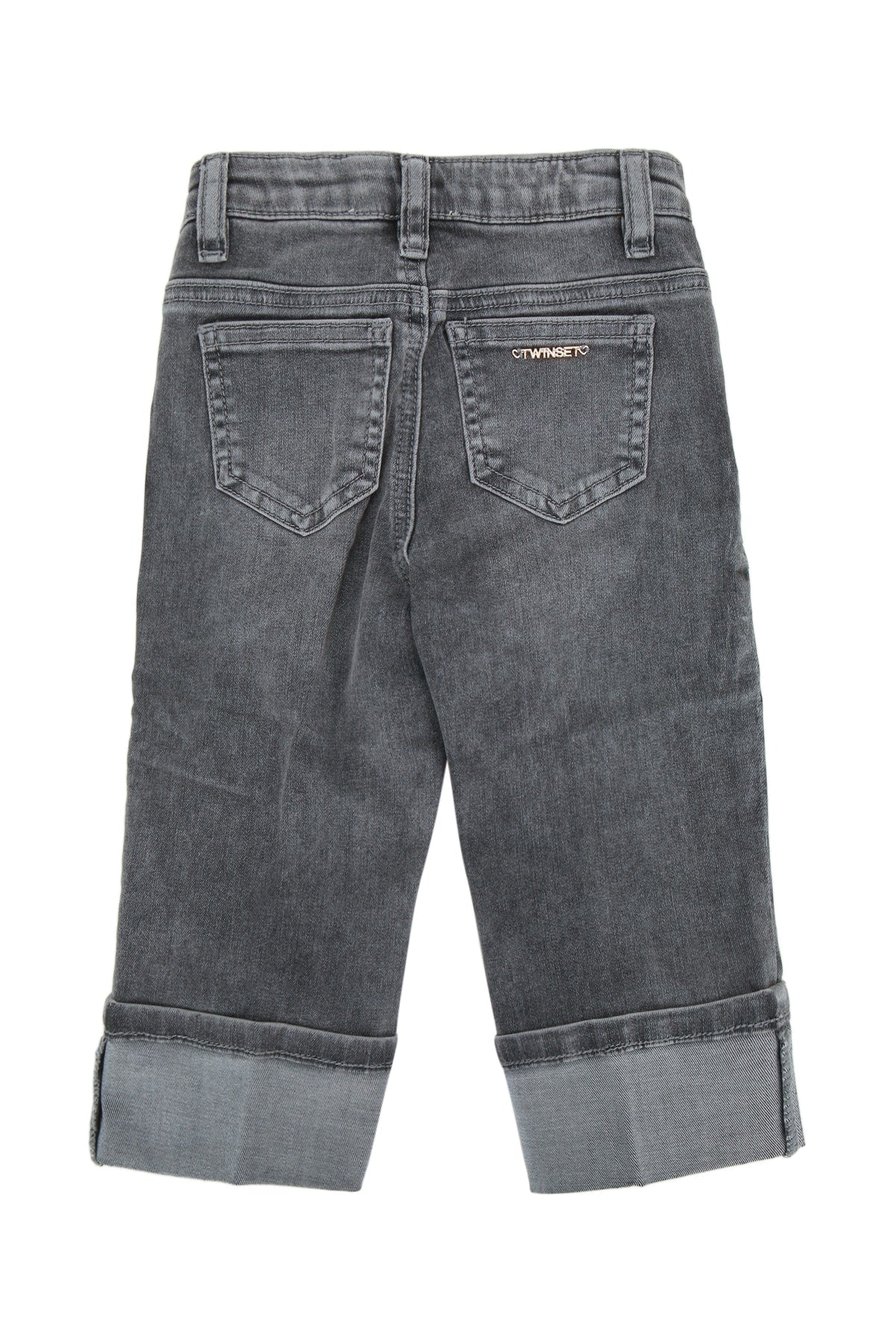 Twin-Set Risvolto Jeans — Gray, view 2