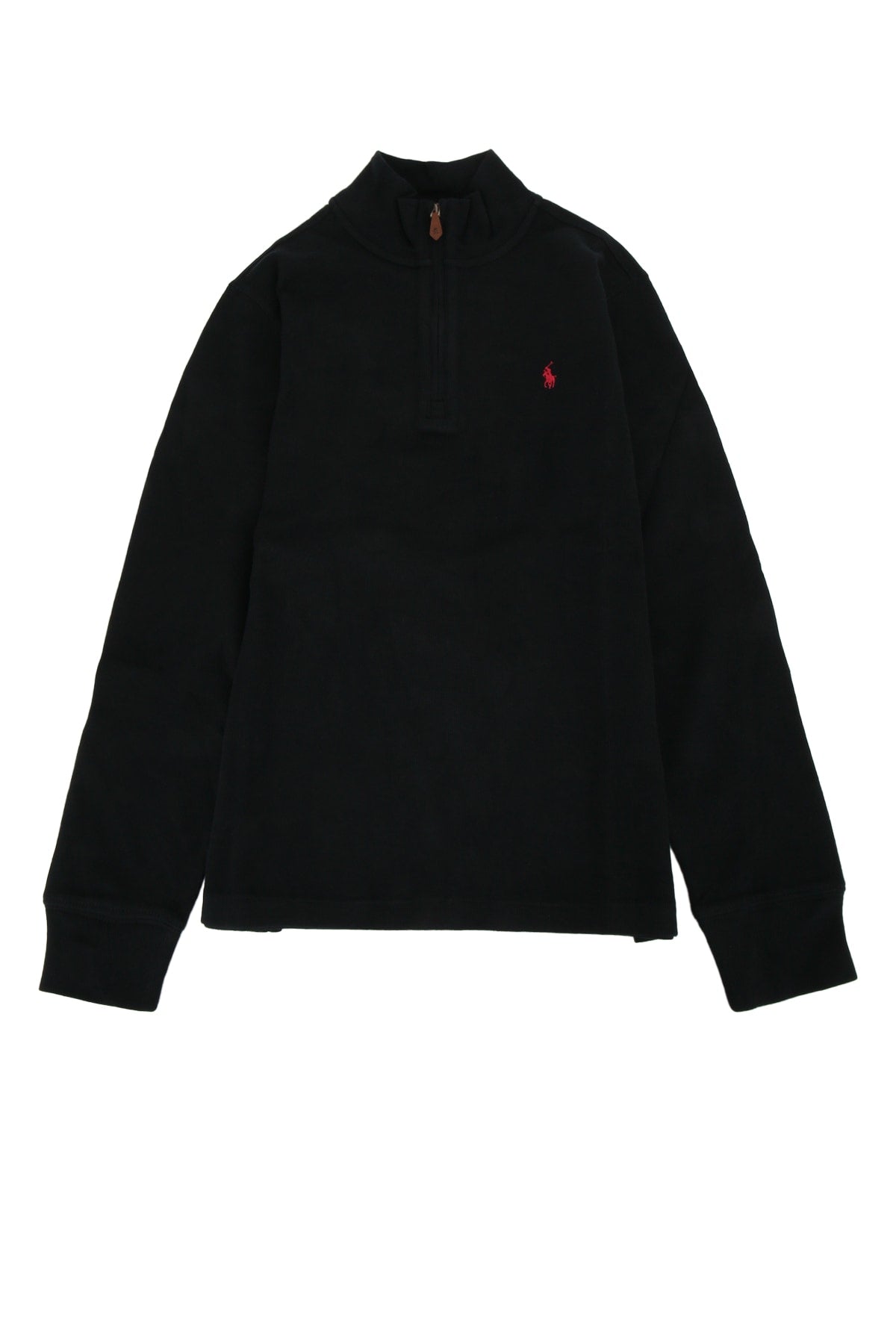 Polo Ralph Lauren Jr Half-Zip Fleece Shirt — Black by Polo Ralph Lauren Jr