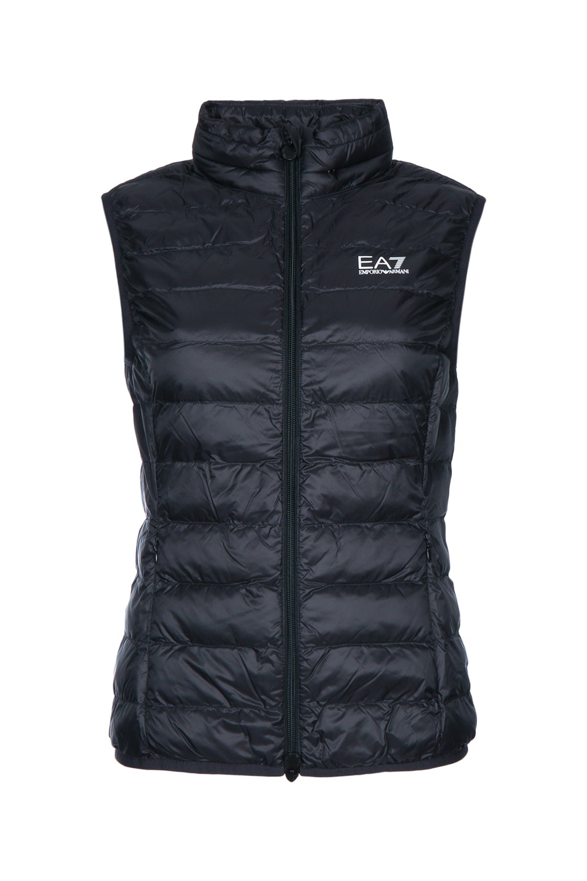 E.A.7 Quilted Puffer Vest — Black by EA7
