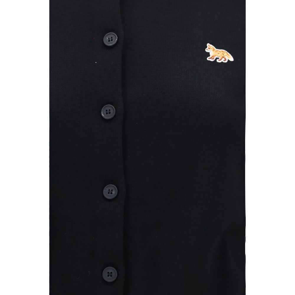 Maison Kitsuné Baby Fox Cardigan — Black, view 3