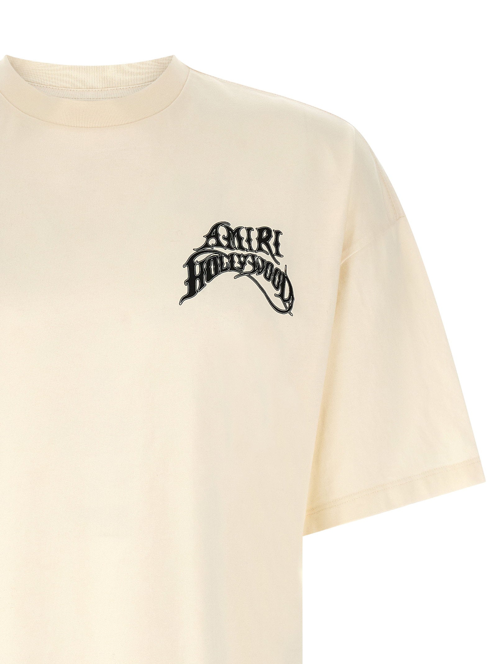 Amiri Hollywood T-Shirt — Cream, view 3