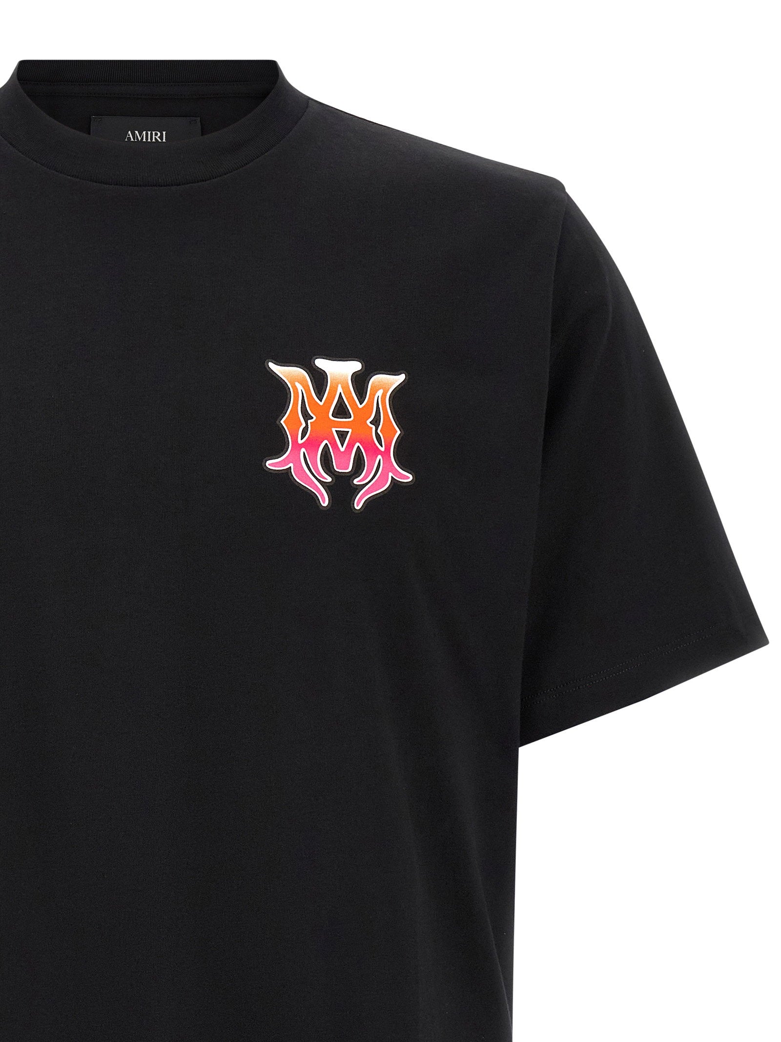 Amiri Logo-Gradient Print T-Shirt — Black, view 3