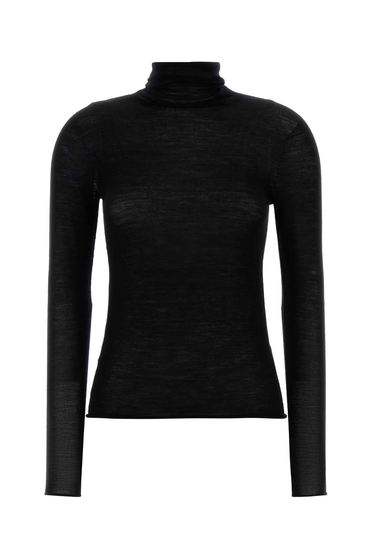 Carven Wool Turtleneck Sweater — Black by Carven