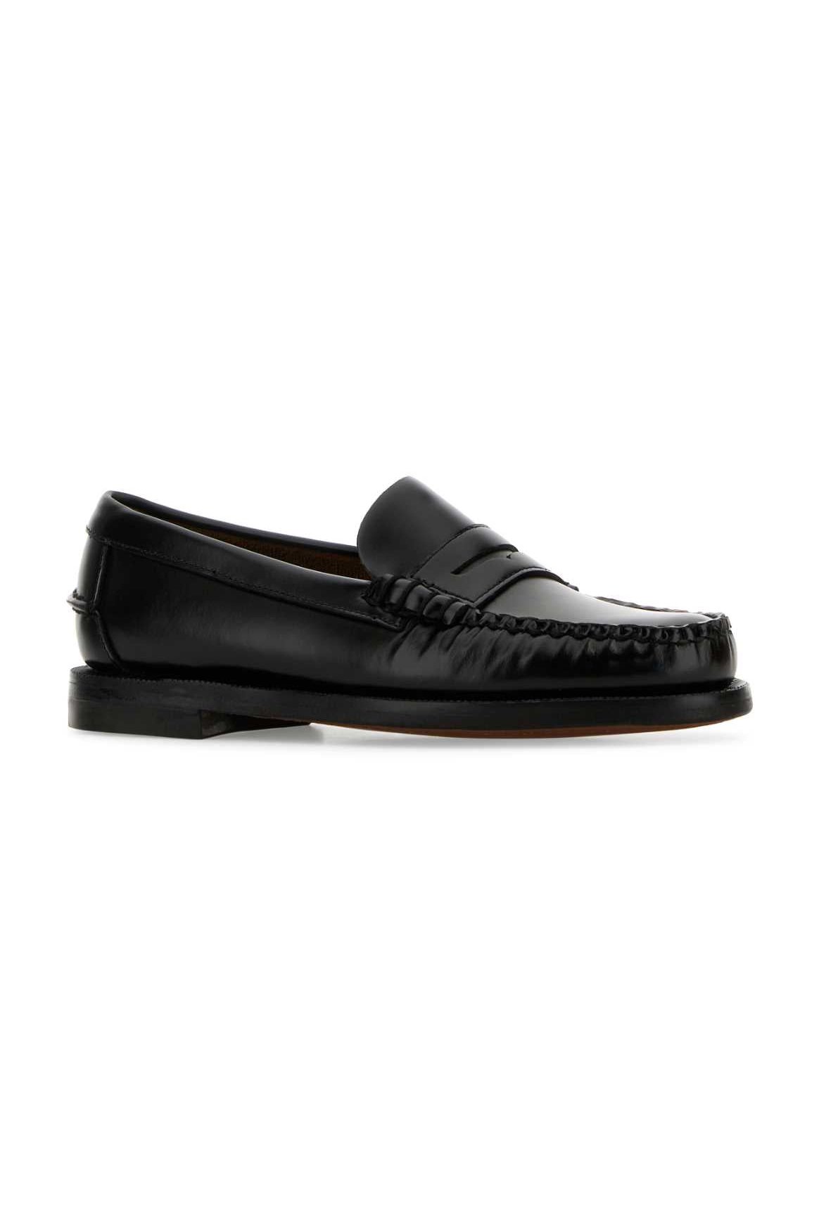 Sebago Leather Penny Loafer — Black, view 2