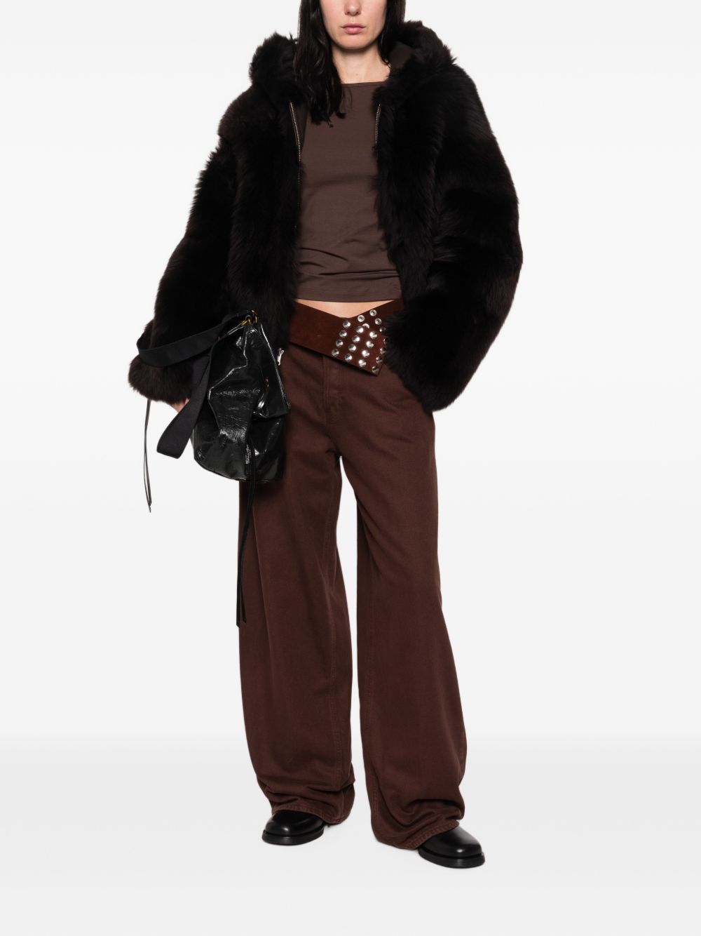 Haikure Bethany Jeans — Brown, view 2