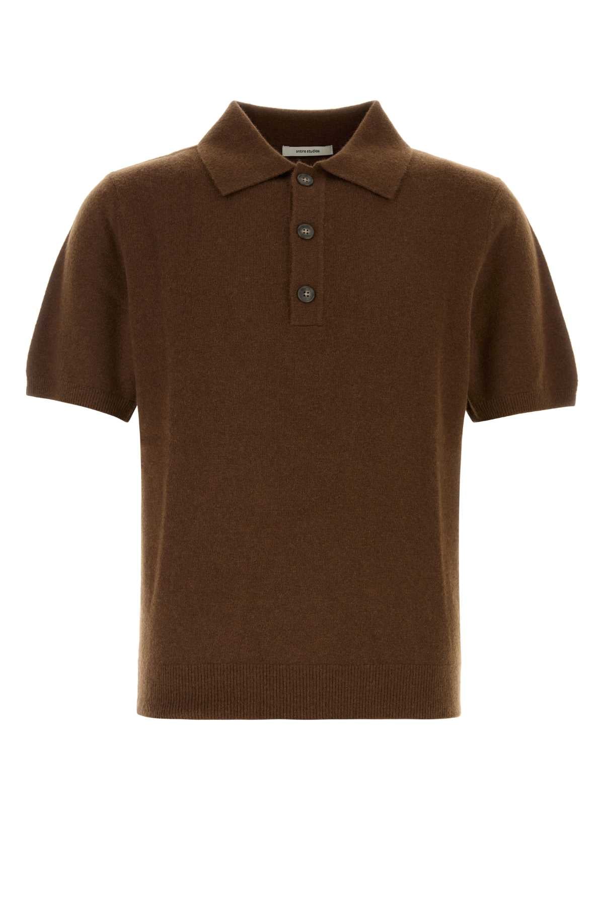 Entire Studios Sleeve Polo Shirt — Brown by Entire Studios