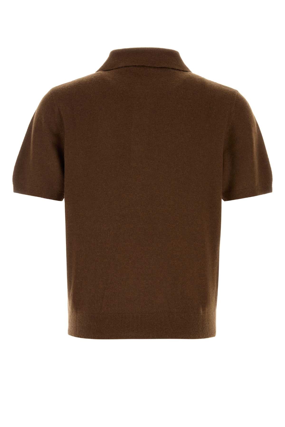 Entire Studios Sleeve Polo Shirt — Brown, view 2