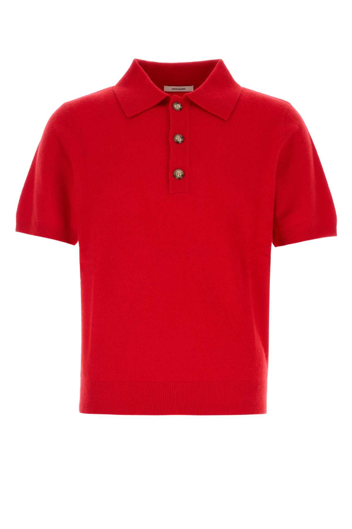Entire Studios Sleeve Polo Shirt — Red by Entire Studios