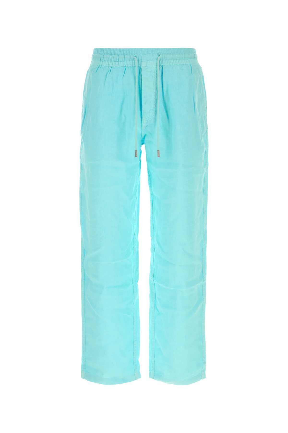 Vilebrequin Linen Trousers — Aquamarine by Vilebrequin