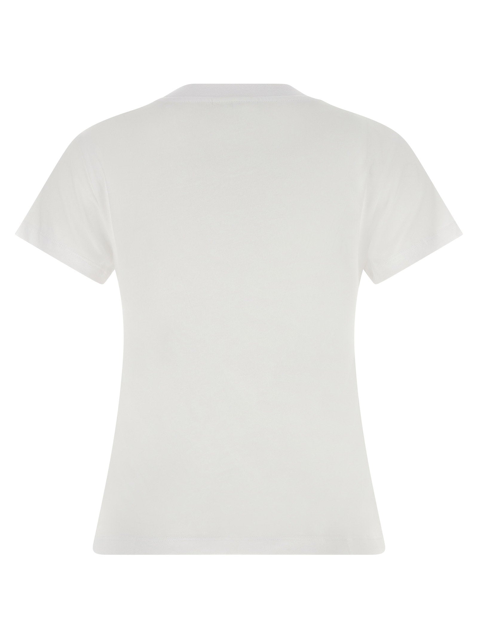 Ganni Tiger-Print Organic Cotton T-shirt — White - S, view 2