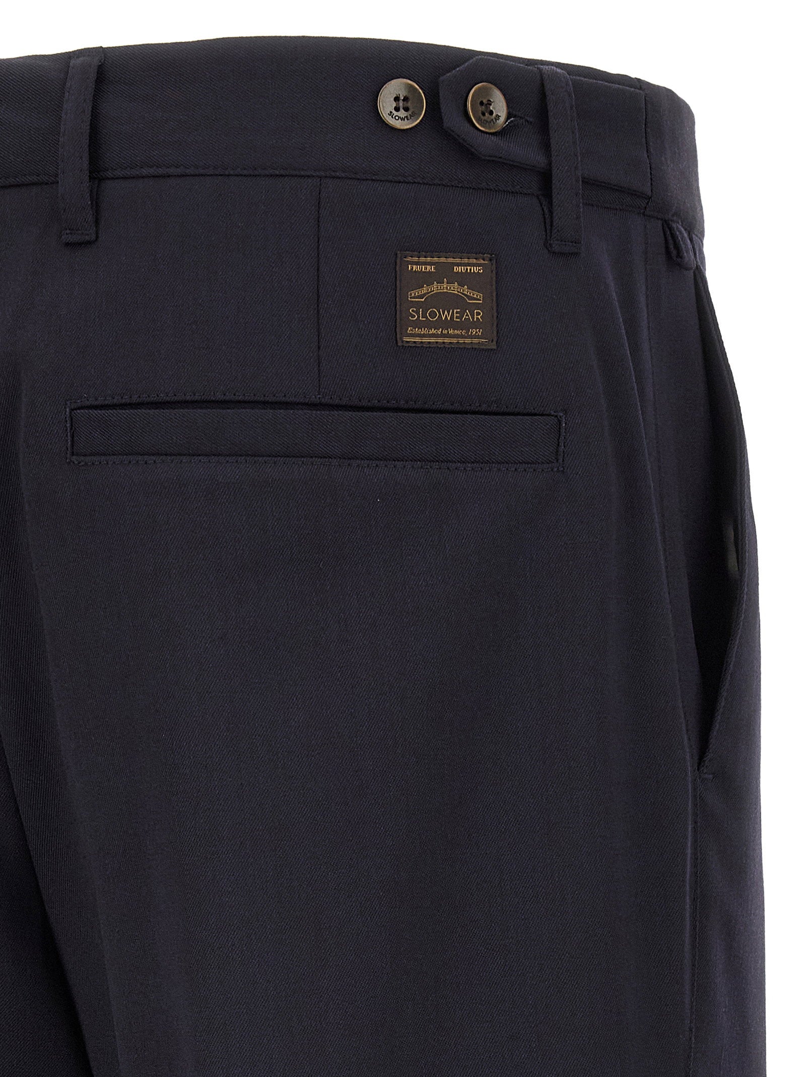 Incotex Pleated Virgin Wool Trousers — Black, view 4