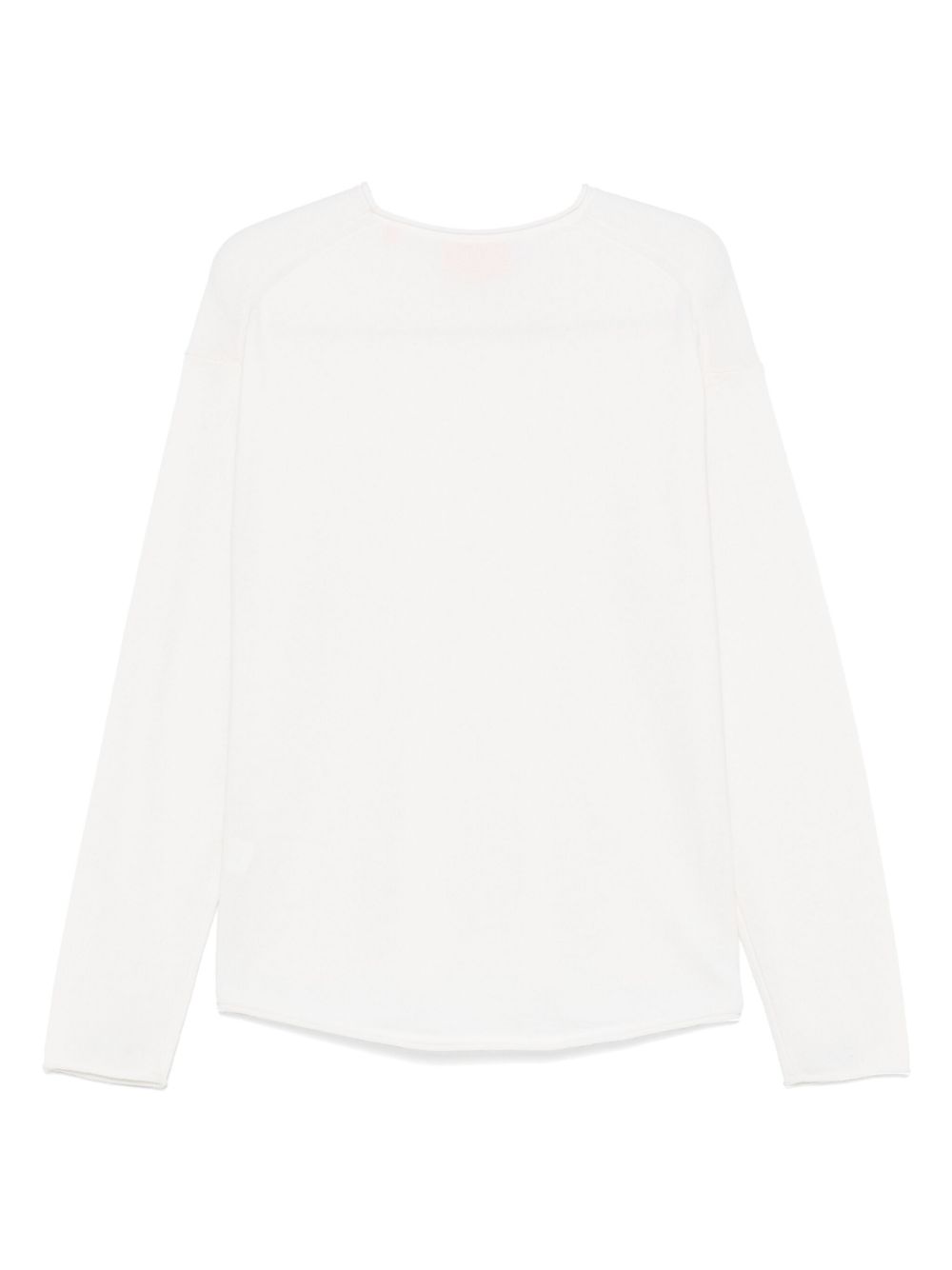 GUEST IN RESIDENCE Rolled Trim Sweater — Ecru, view 2