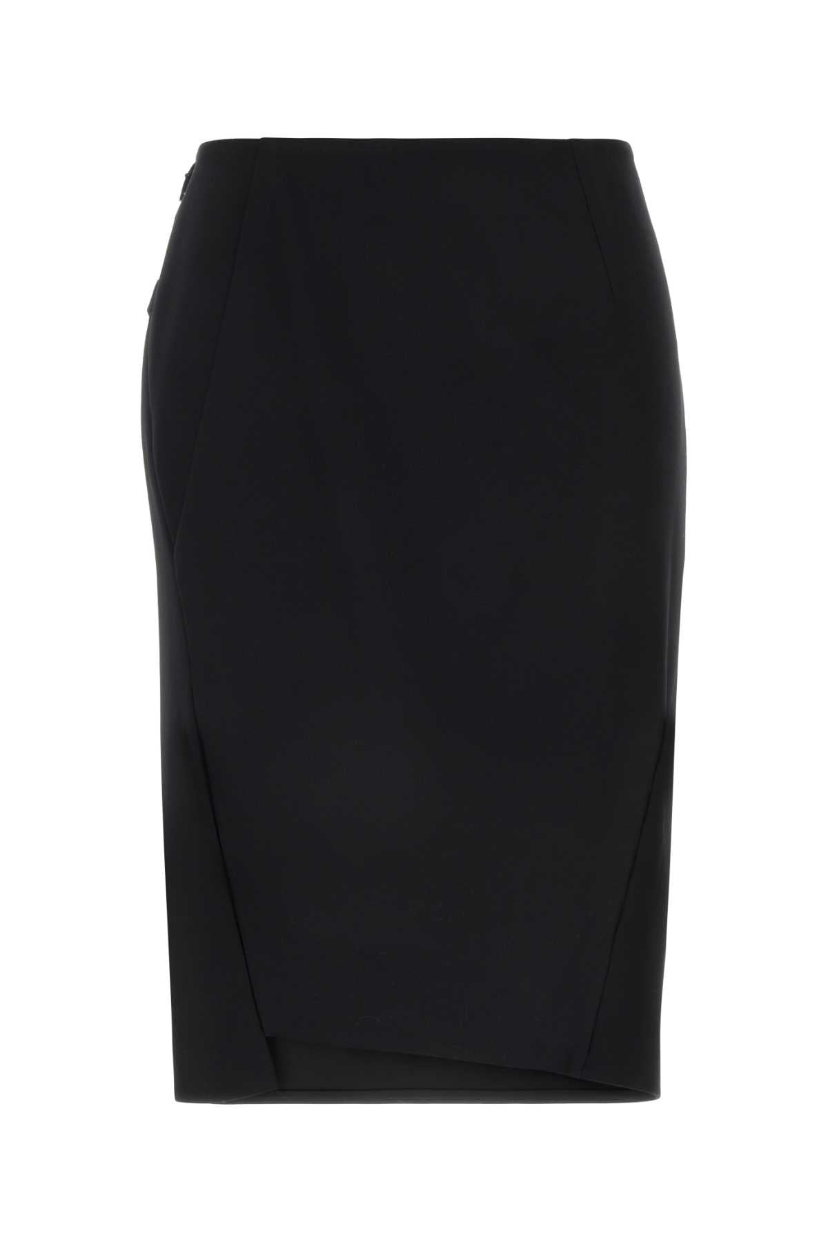 Versace Virgin Wool Pencil Skirt — Black by Versace