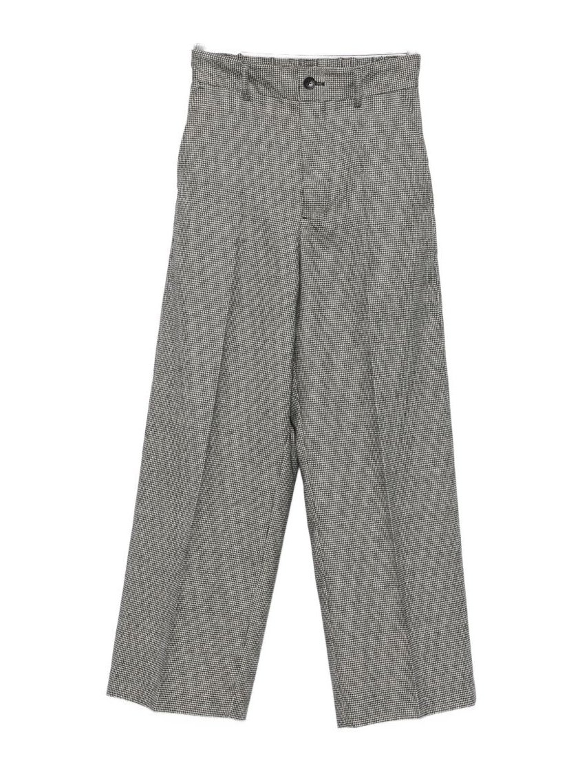 NICHOLSON & NICHOLSON Houndstooth Wool Trousers — Grey by NICHOLSON & NICHOLSON