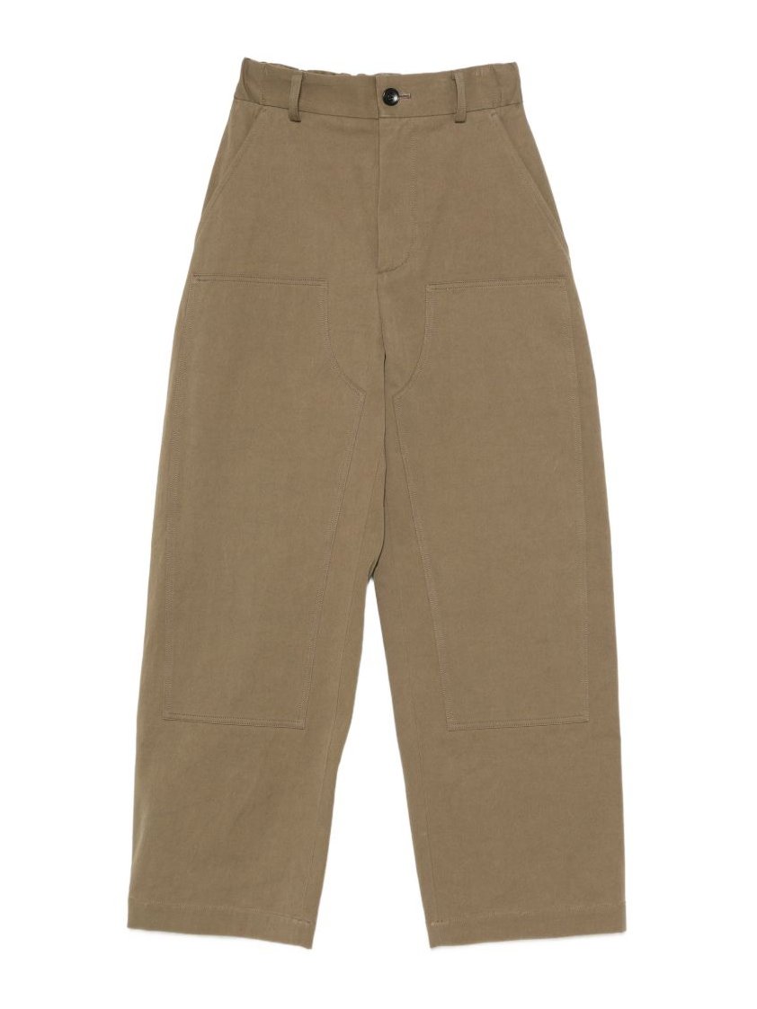 NICHOLSON & NICHOLSON Cotton Trousers — Khaki by NICHOLSON & NICHOLSON