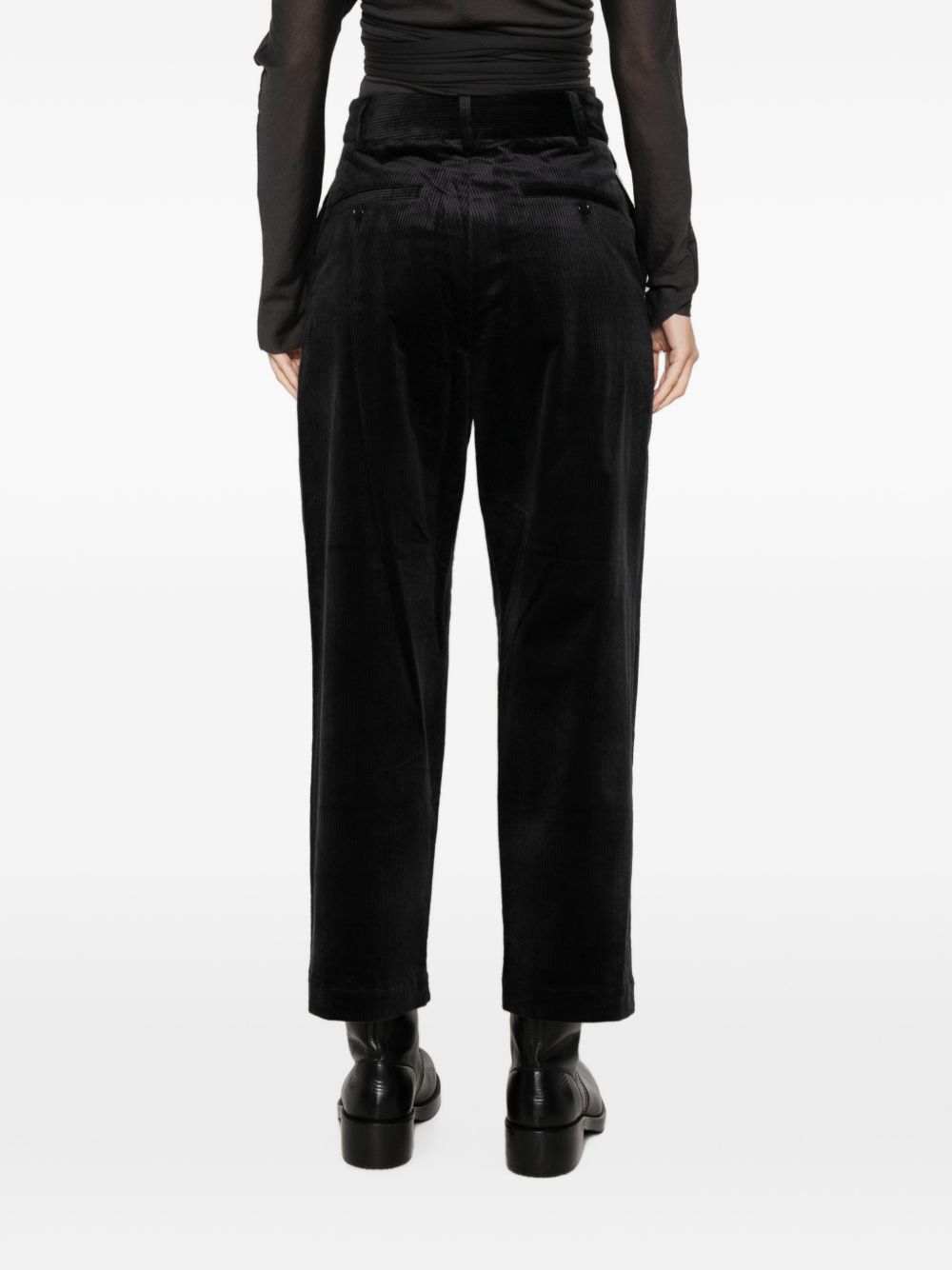 NICHOLSON & NICHOLSON Corduroy Trousers — Black, view 2