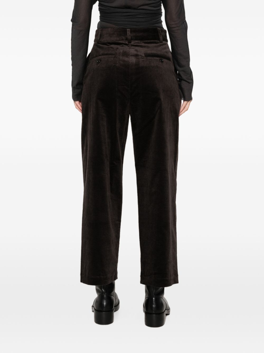 NICHOLSON & NICHOLSON Brown Corduroy Trousers — Brown, view 2