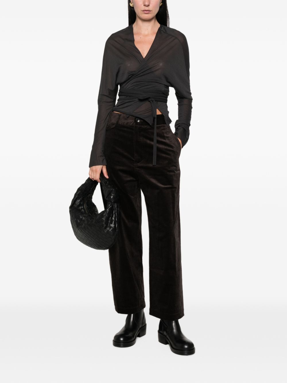 NICHOLSON & NICHOLSON Brown Corduroy Trousers — Brown, view 3