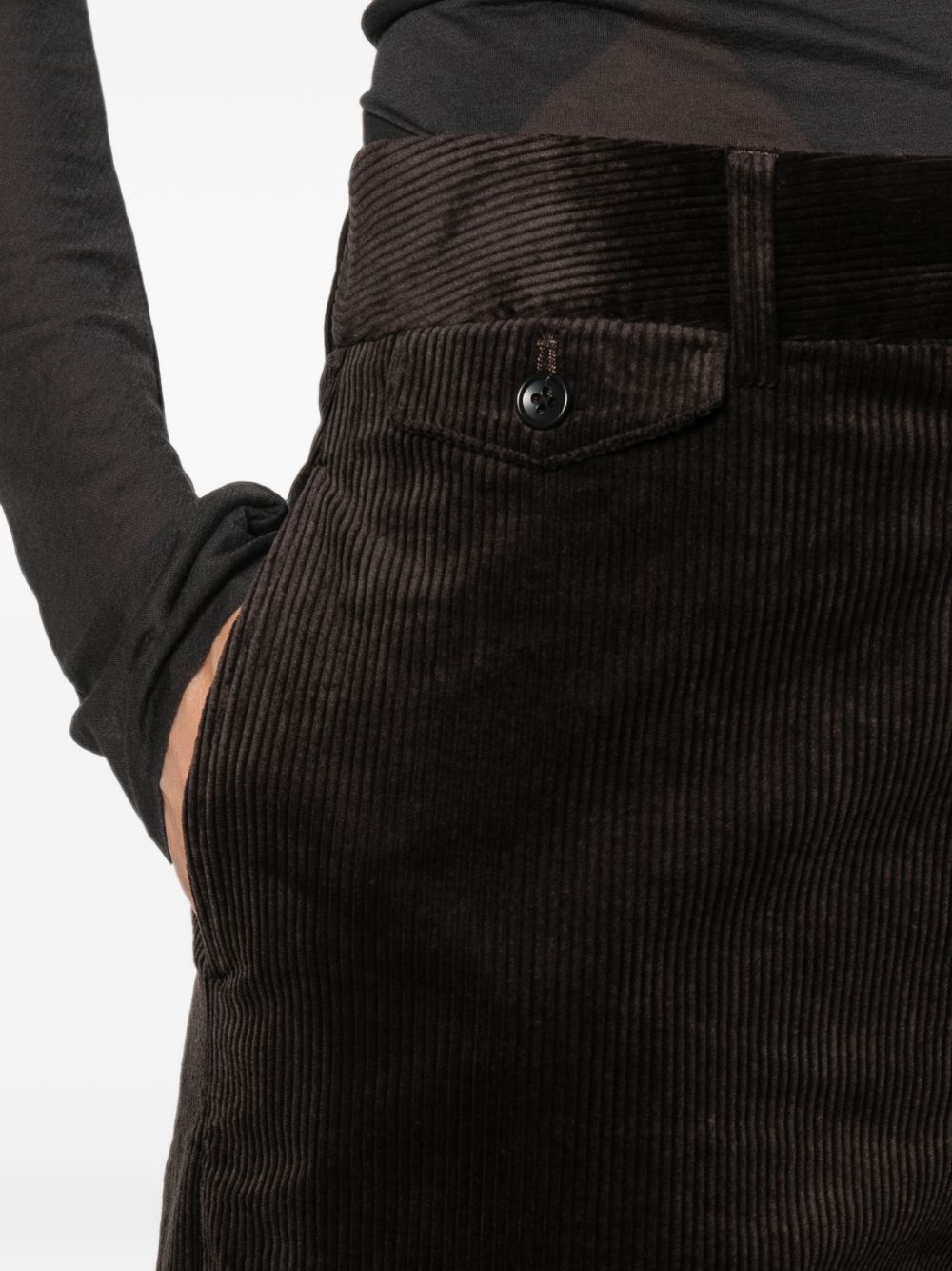NICHOLSON & NICHOLSON Brown Corduroy Trousers — Brown, view 4