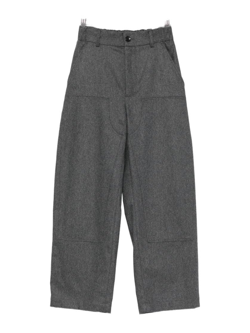 NICHOLSON & NICHOLSON Felted Wool Trousers — Grey by NICHOLSON & NICHOLSON